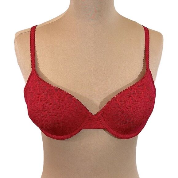 Victoria Secret Demi Bra 36B Underwire Lined Lace - Picture 2 of 14